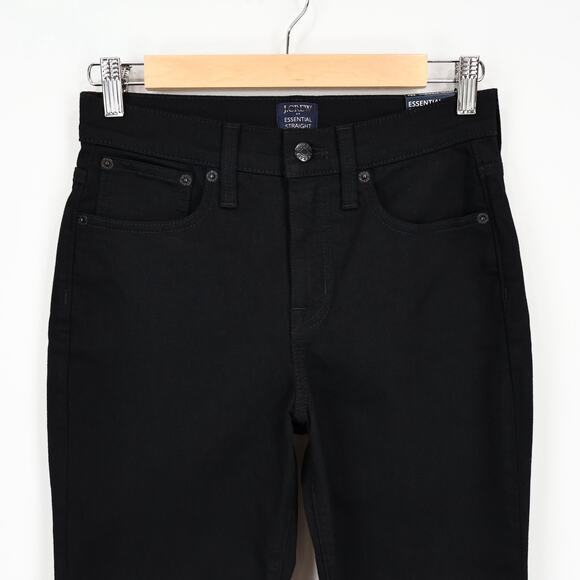 J. Crew Petite Essential Straight Jean All-day Stretch Black Size 26 Petite NWT - Picture 2 of 8